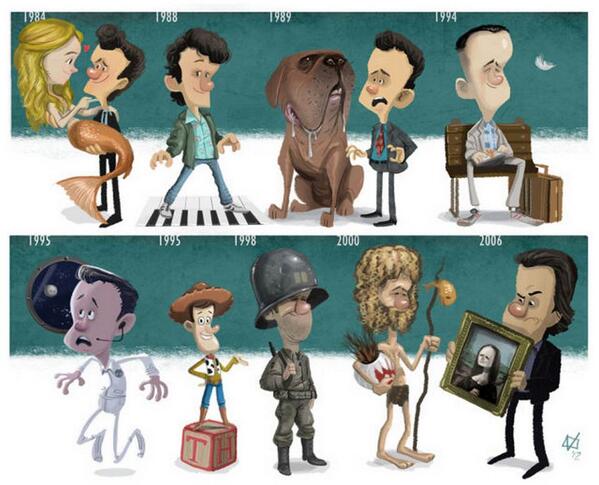 Evolución Artísitica de Tom Hanks via @BuscoE